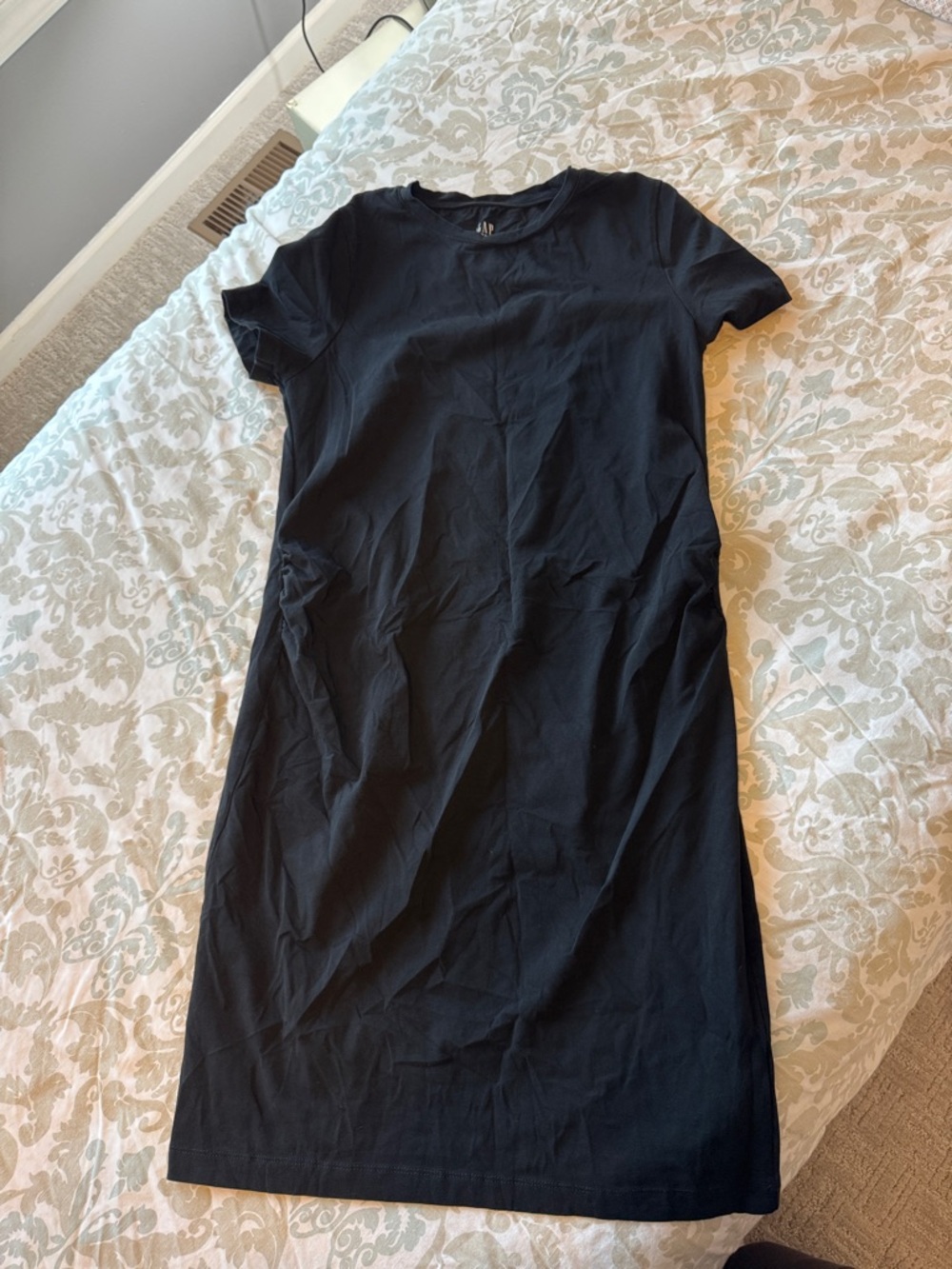 GAP Maternity Black Mini T-Shirt Dress